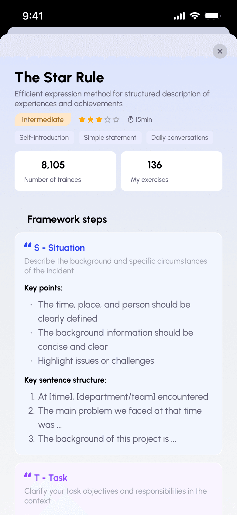 SayNow AI framework detail with step-by-step guidance